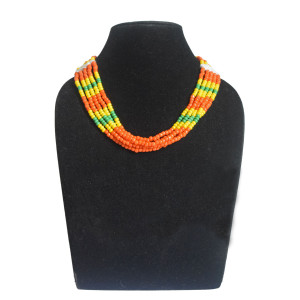 Orange Yellow Green Necklace Women - Ethnic Inspiration